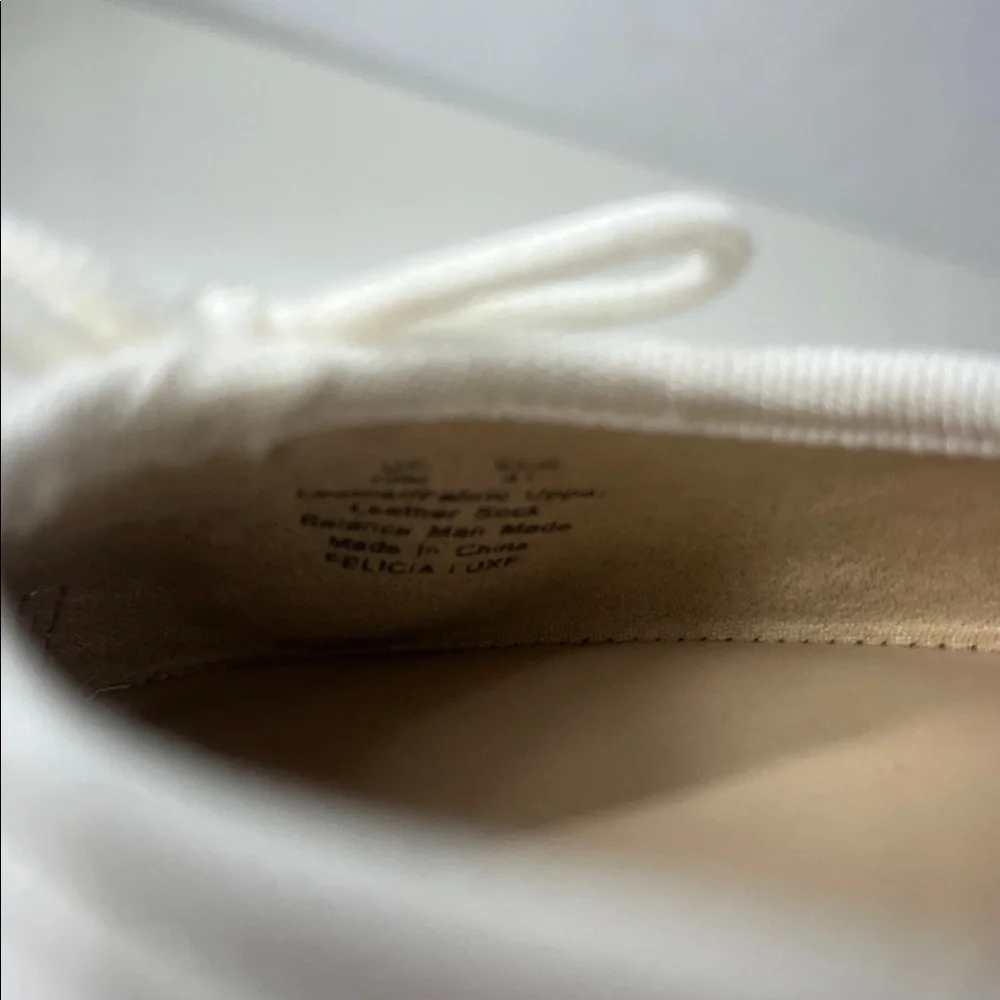 New Sam Edelman Womens Felicia Luxe White Leather Slip-On Ballet Flats Size 10 - Picture 5 of 6